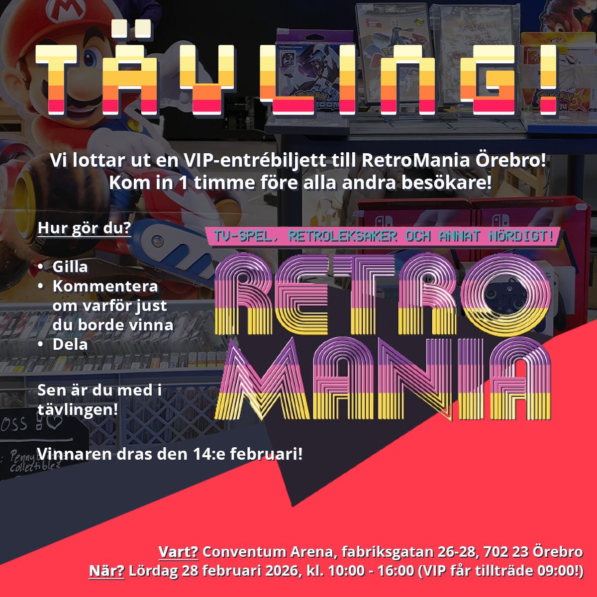 Tävling! Vinn VIP-entré till RetroMania Örebro 2026 - Pennybridge Collectibles