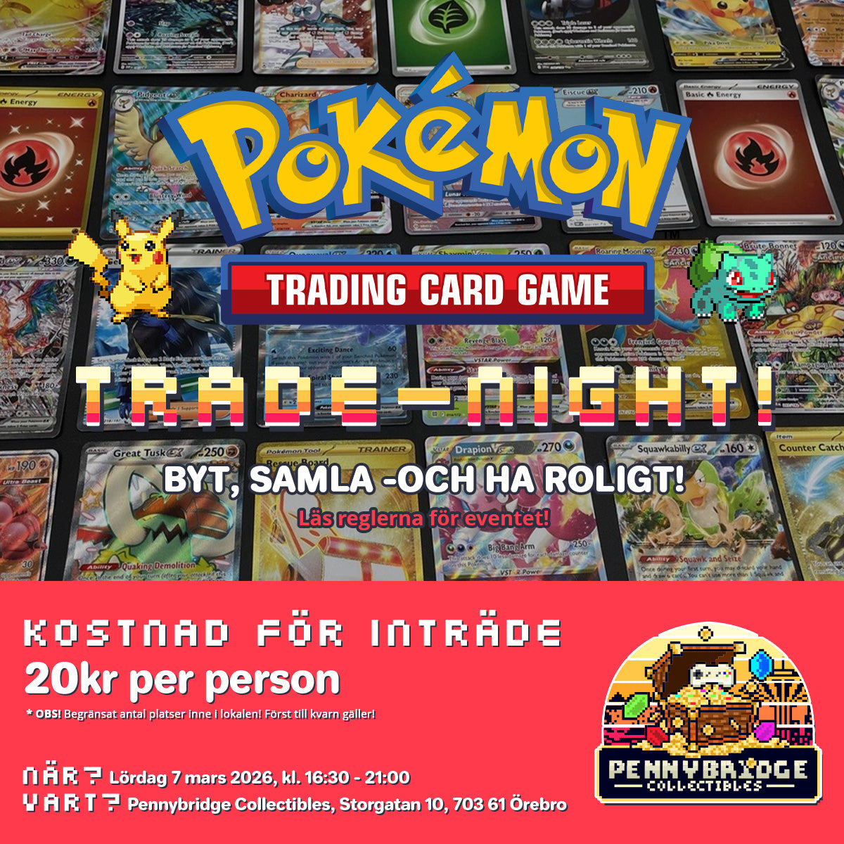 Pokémon TCG Trade Night hos Pennybridge Collectibles