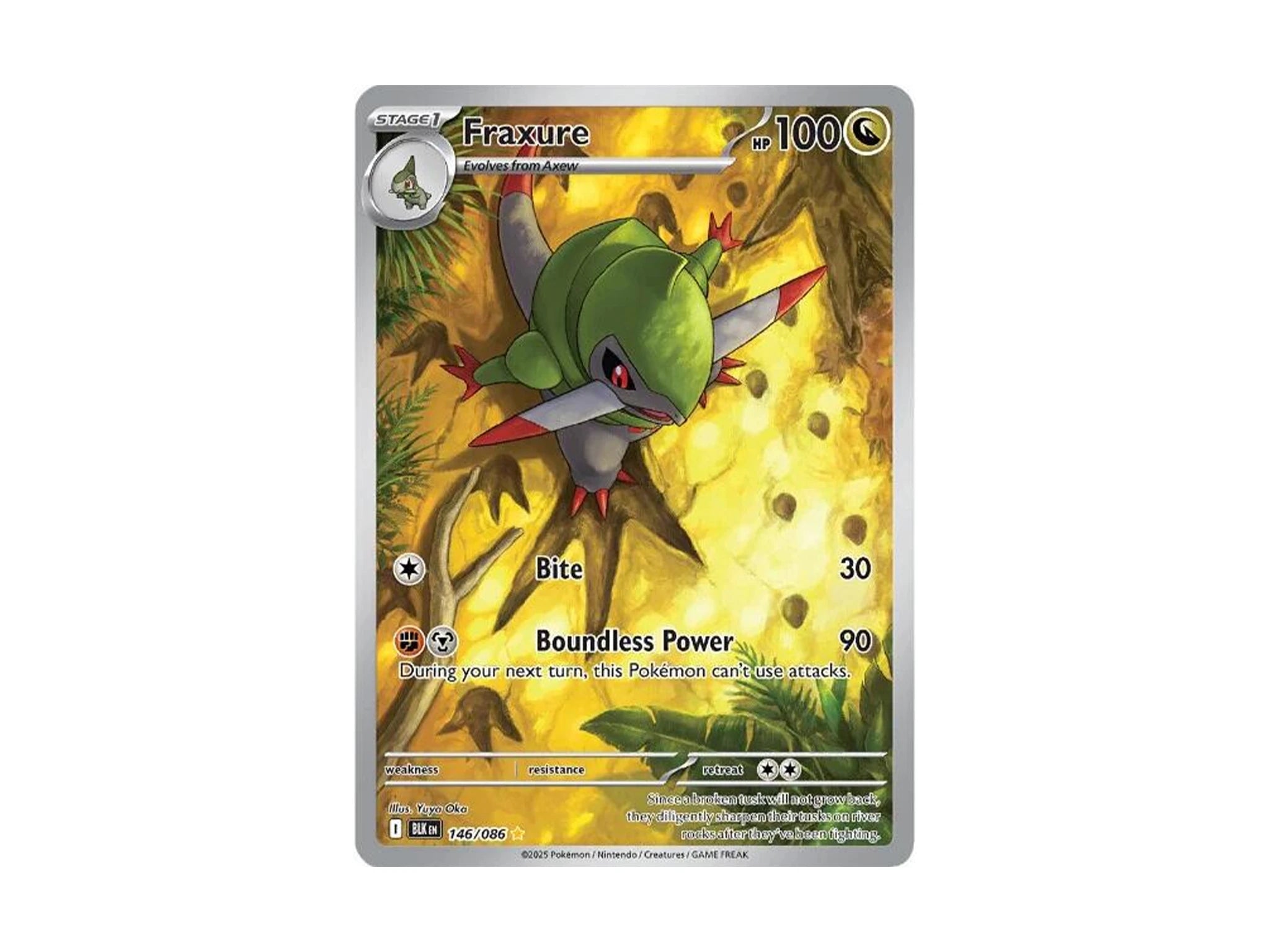 Fraxure - 146/086 - EN: Black Bolt (BLK) - Pokemon TCG 