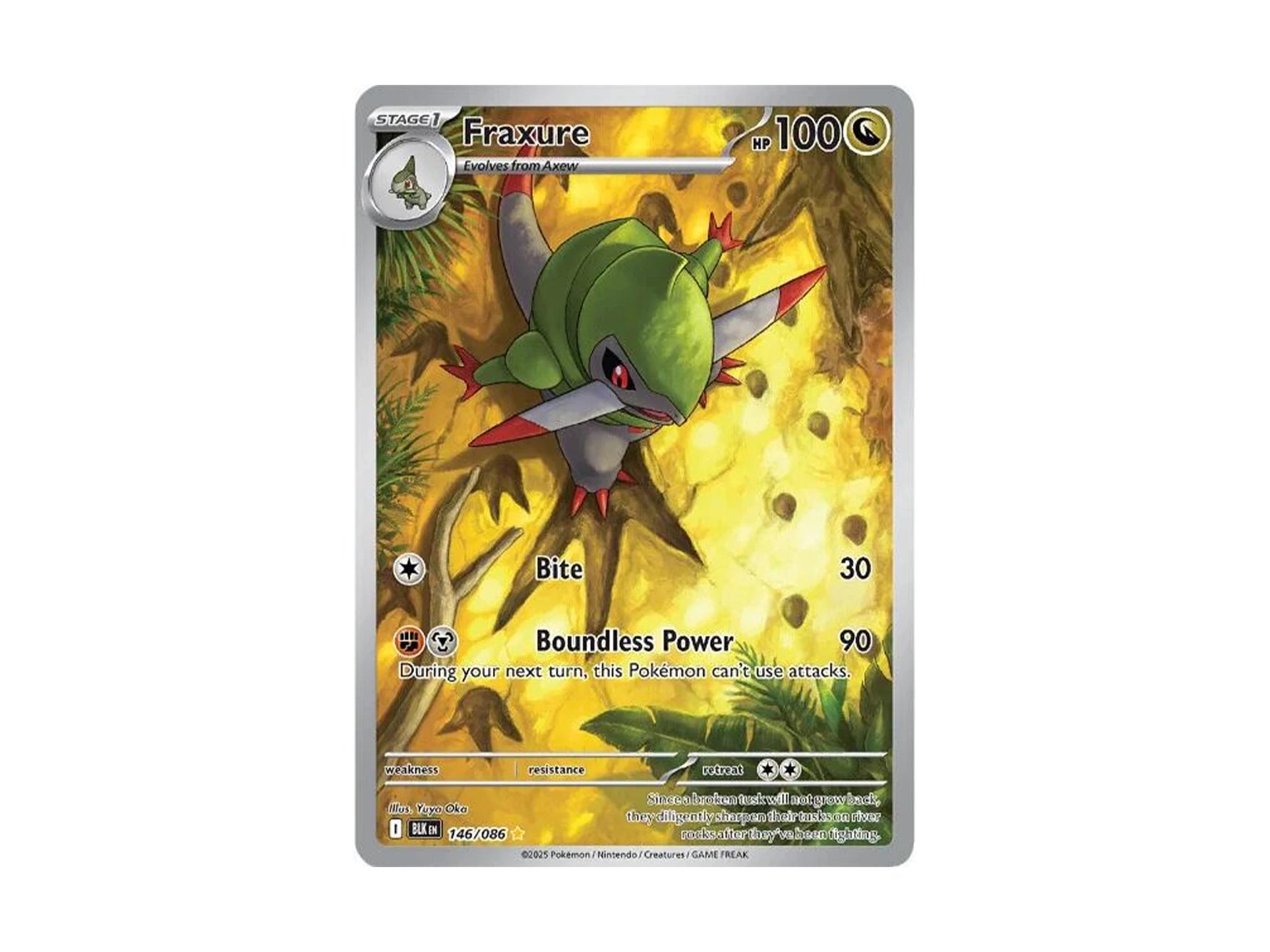 Fraxure - 146/086 - EN: Black Bolt (BLK) - Pokemon TCG 