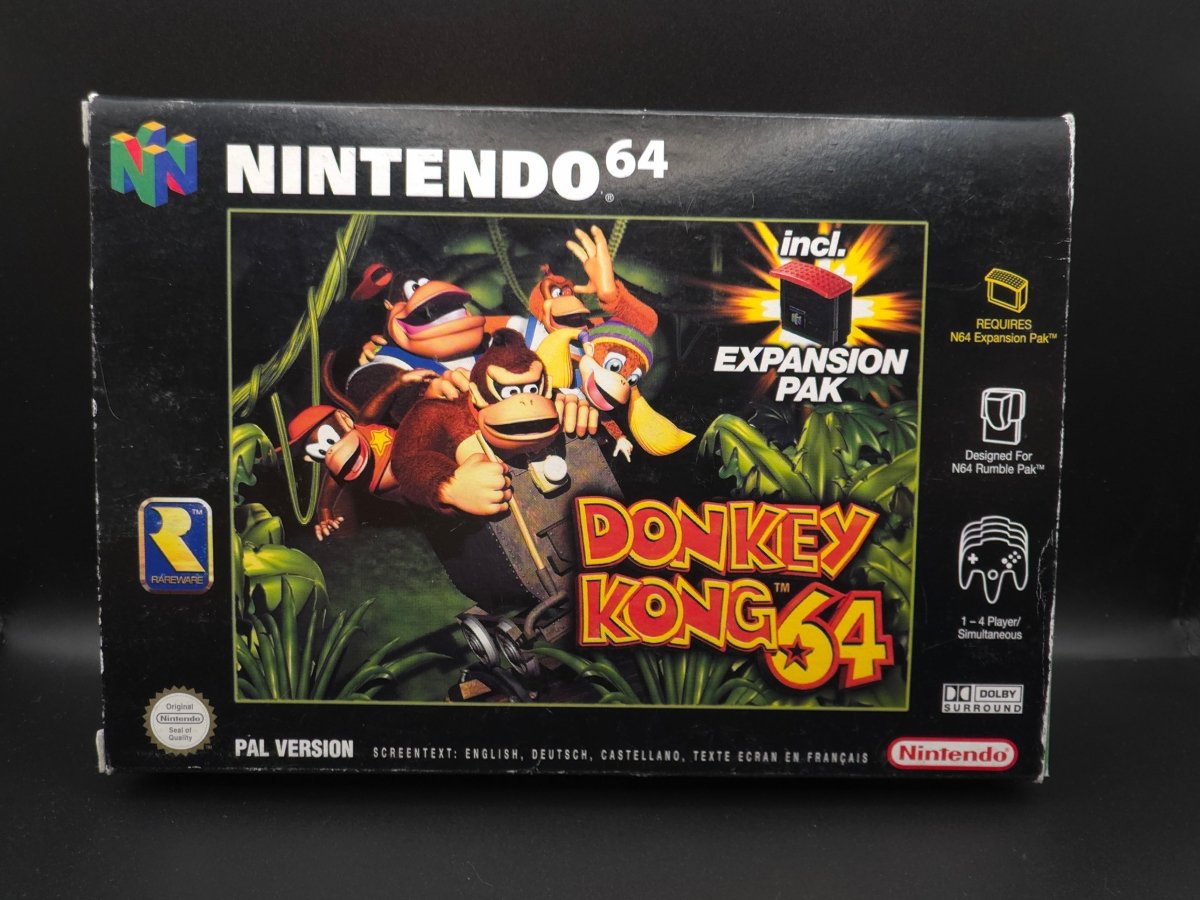 Donkey Kong 64 (N64) (PAL) (Komplett/CIB) (Begagnat) - Pennybridge Collectibles