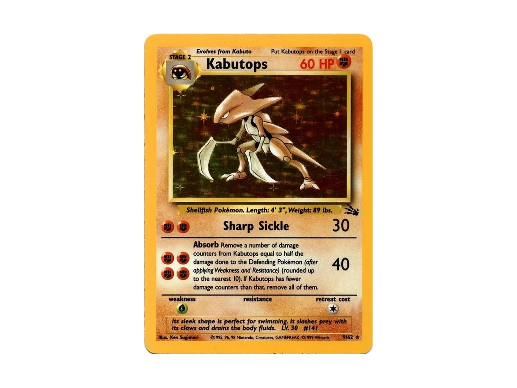 Kabutops 9/62 - WotC Fossil - Holo - Pokemon TCG 