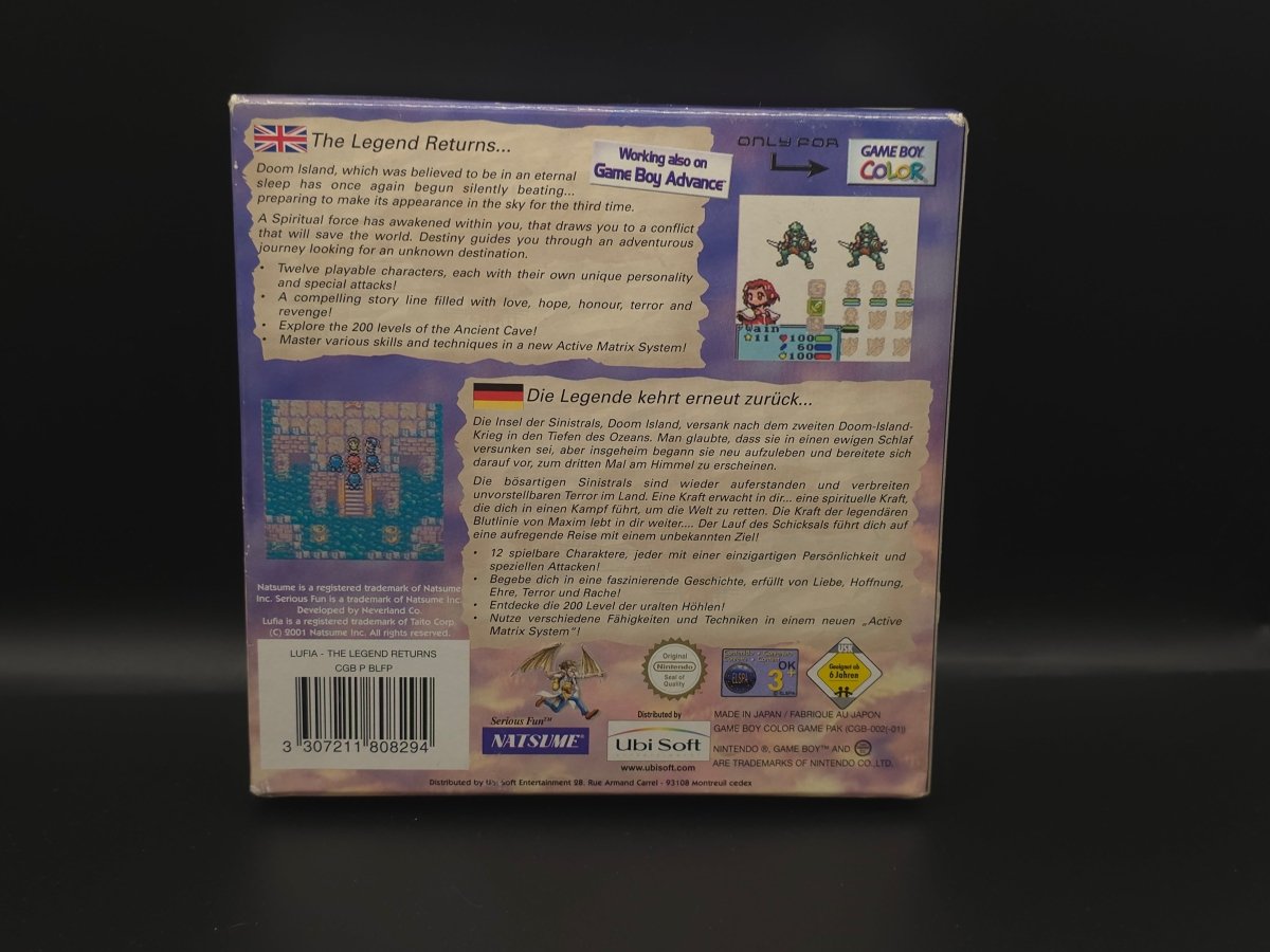 Lufia The Legend Returns (GBC) (PAL) (Komplett/CIB) (Begagnat) - Pennybridge Collectibles