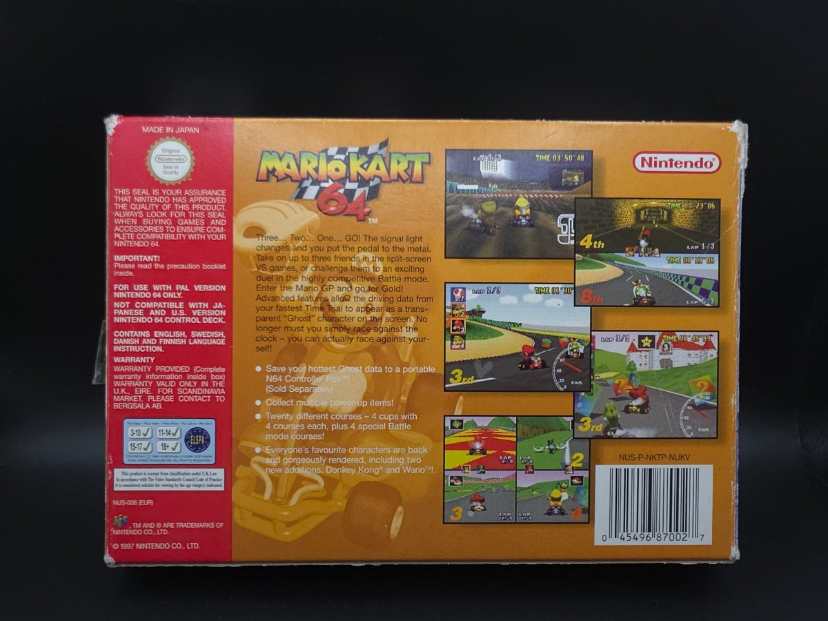 Mario Kart 64 (N64) (PAL) (Komplett/CIB) (Begagnat) - Pennybridge Collectibles