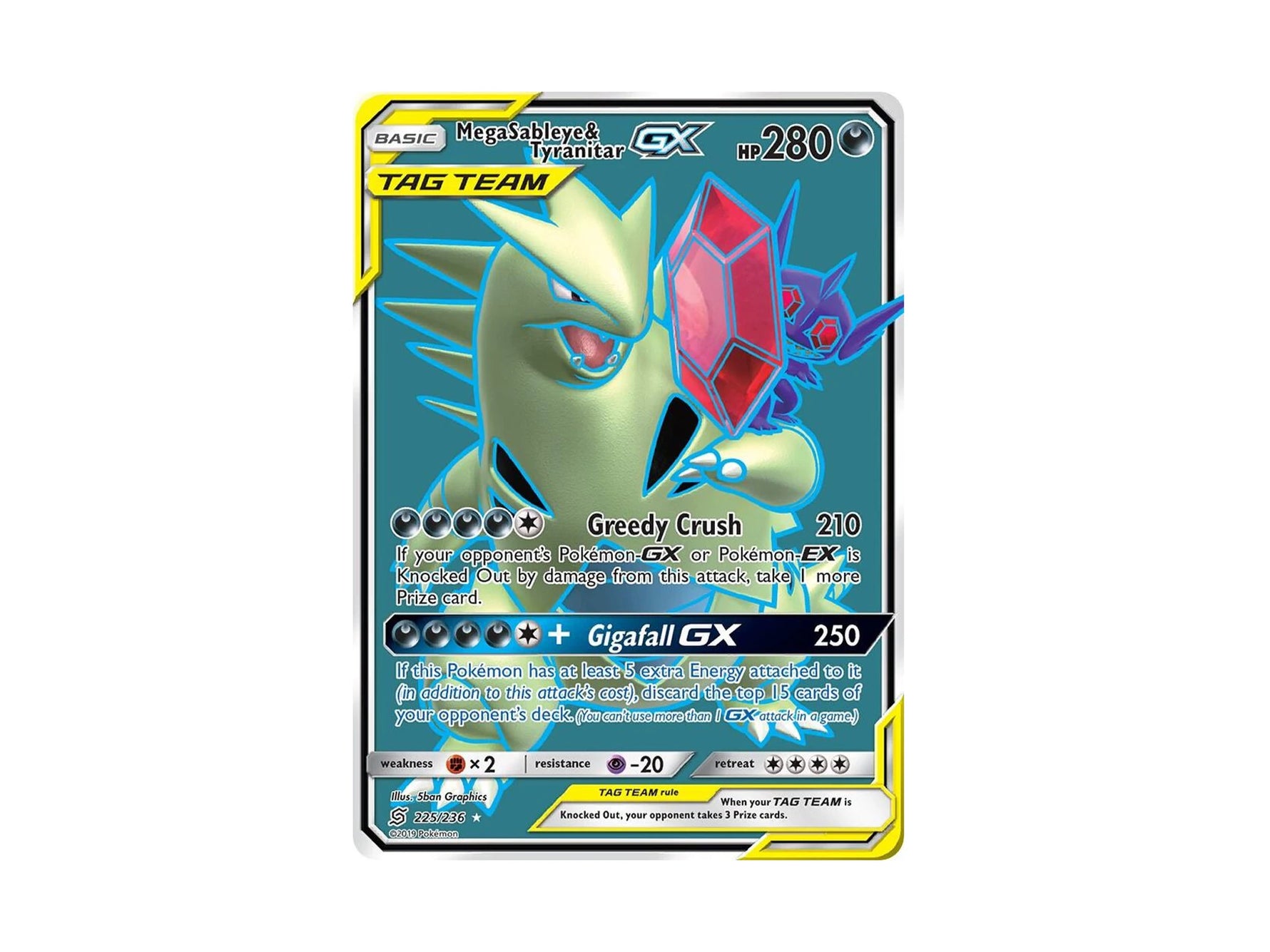 Mega Sableye &amp; Tyranitar GX (Full Art) - SM - Unified Minds (SM11) - Pokémon TCG 