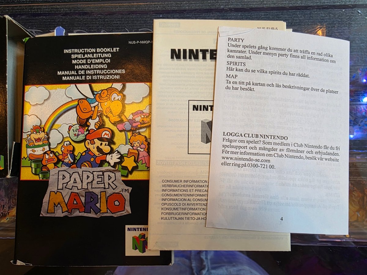 Paper Mario (N64) (PAL/EUR) (Komplett/CIB) (Begagnat) (VG) - Pennybridge Collectibles