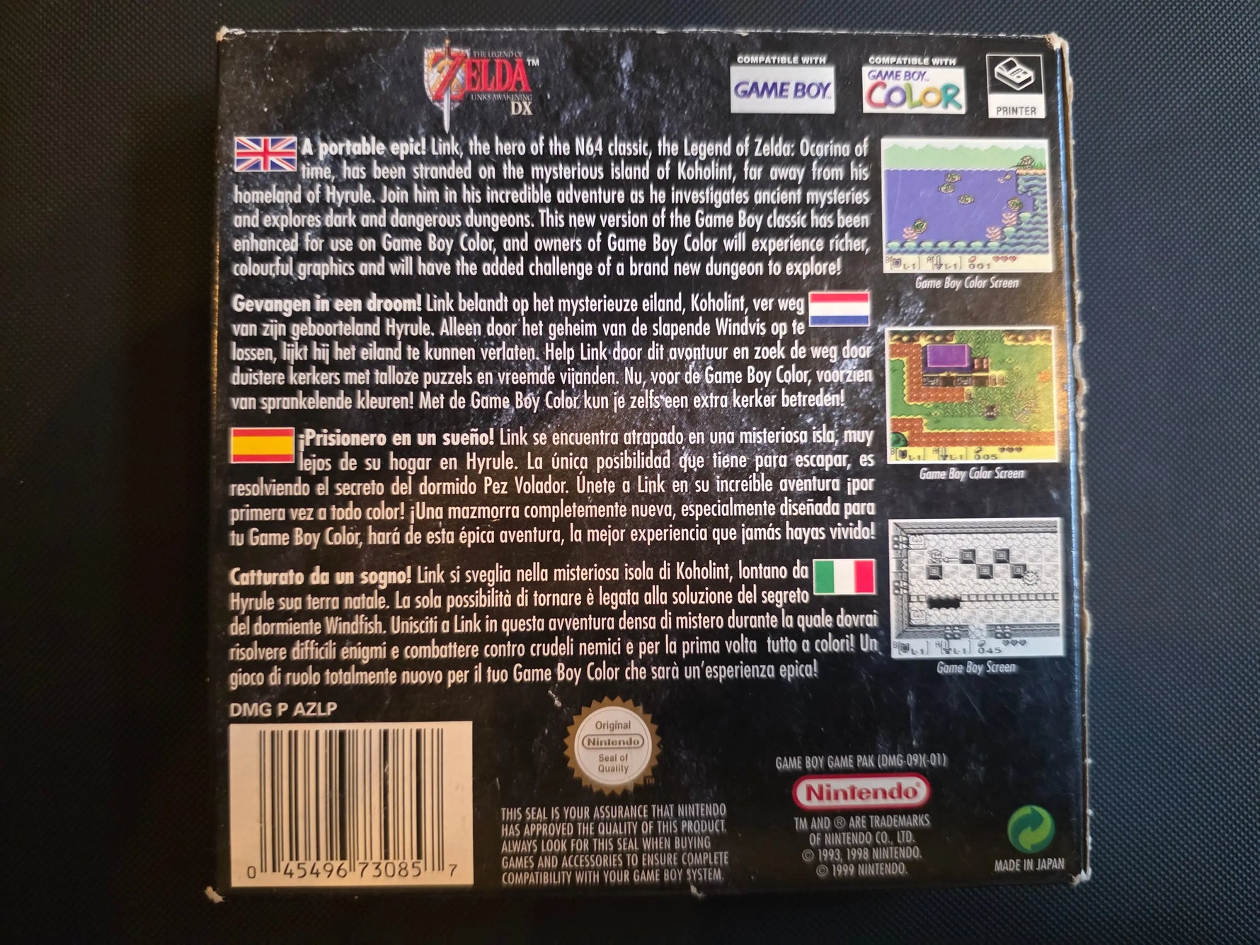 The Legend of Zelda: Link's Awakening DX (GBC) (PAL) (CIB) (Begagnat)