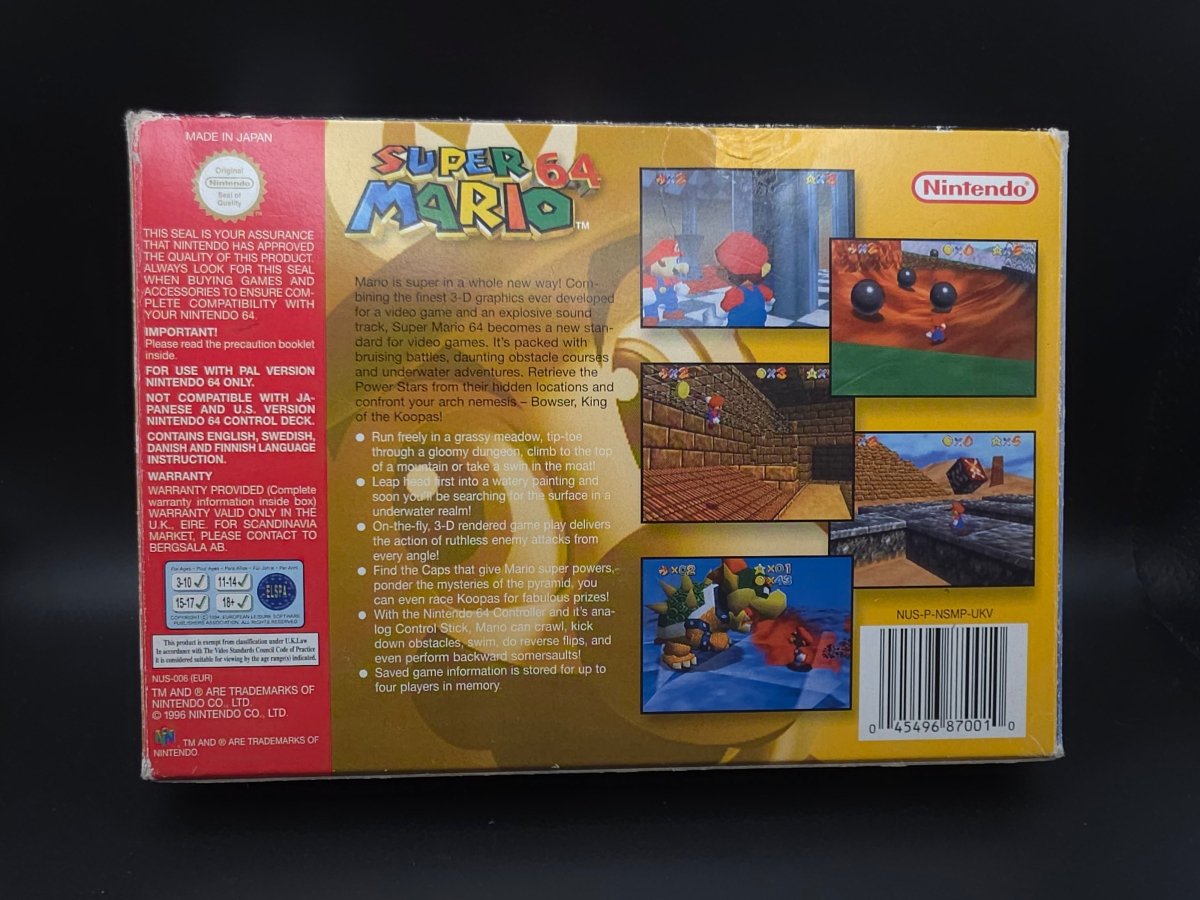 Super Mario 64 (N64) (PAL) (Komplett/CIB) (Begagnat) - Pennybridge Collectibles