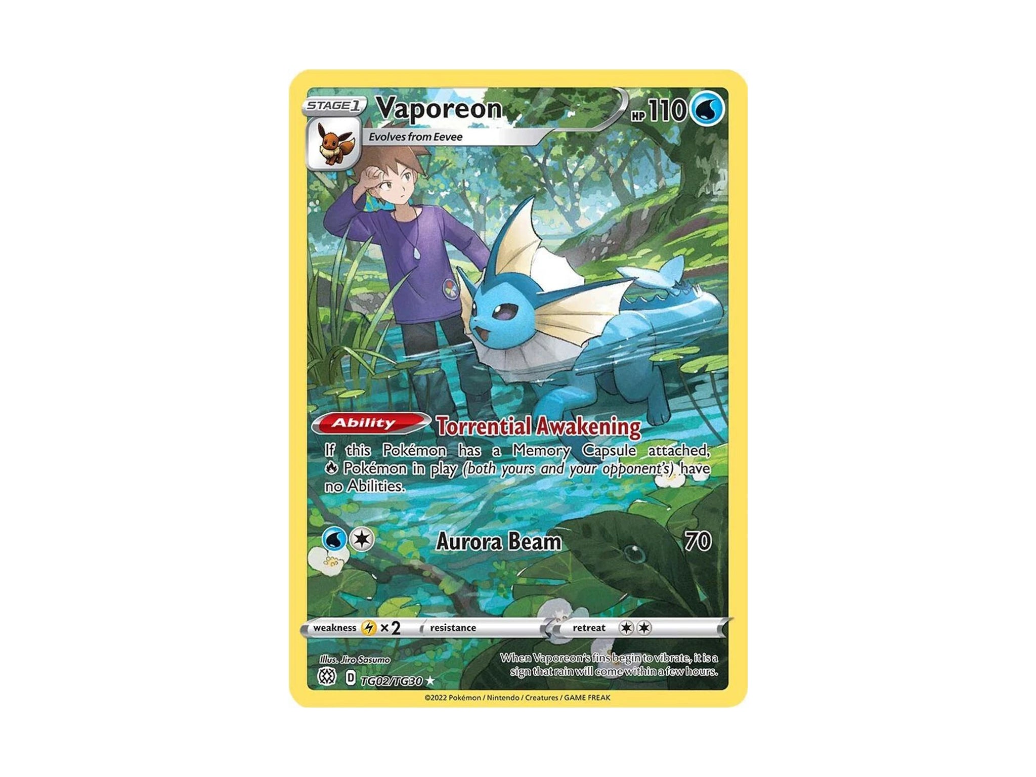 Vaporeon TG02/TG30 - SWSH09: Brilliant Stars Trainer Gallery (SWSH09:T) - Pokémon TCG