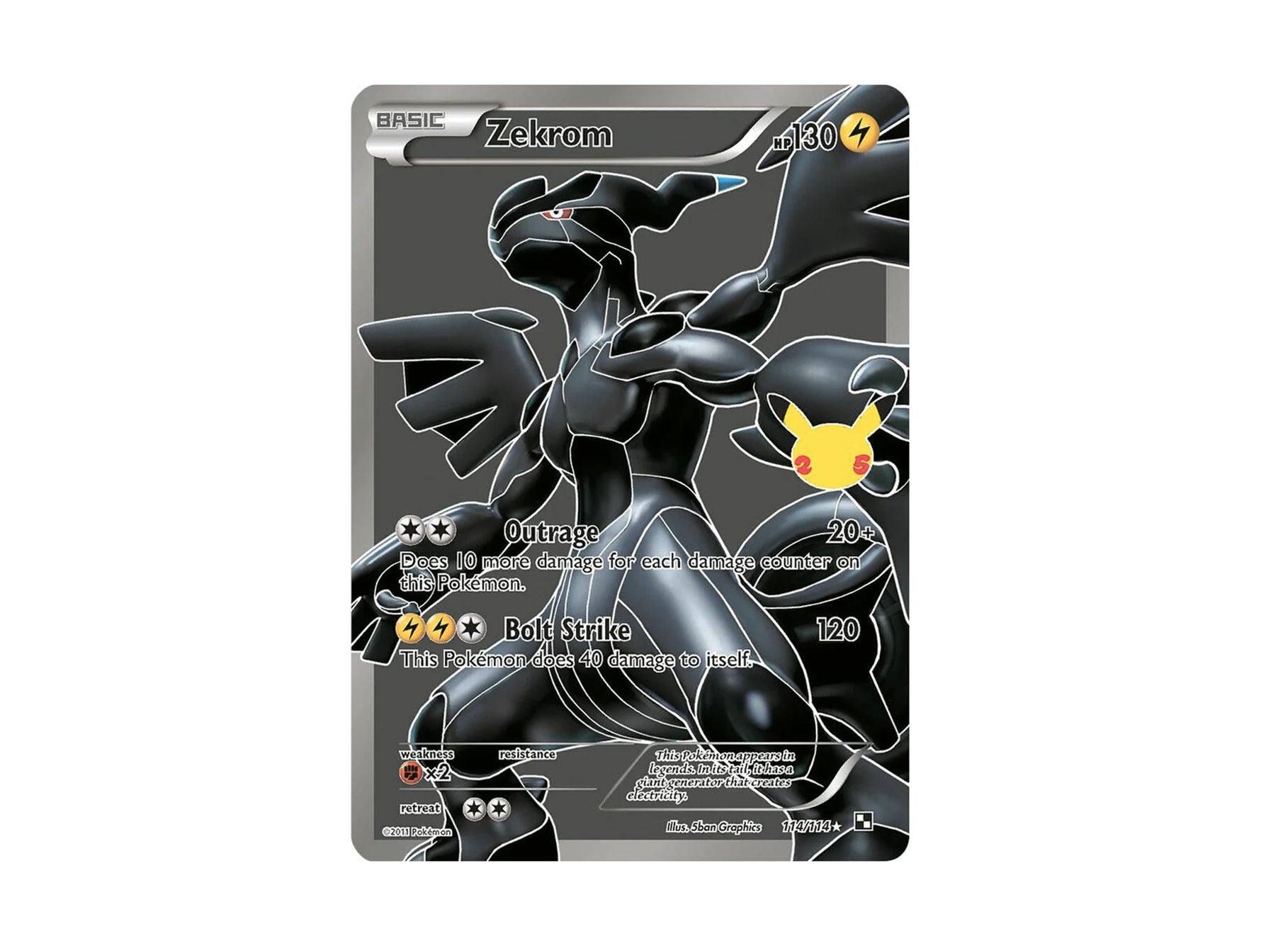 Zekrom 114/114 - Celebrations: Classic Collection (CCC) - Pokemon TCG 