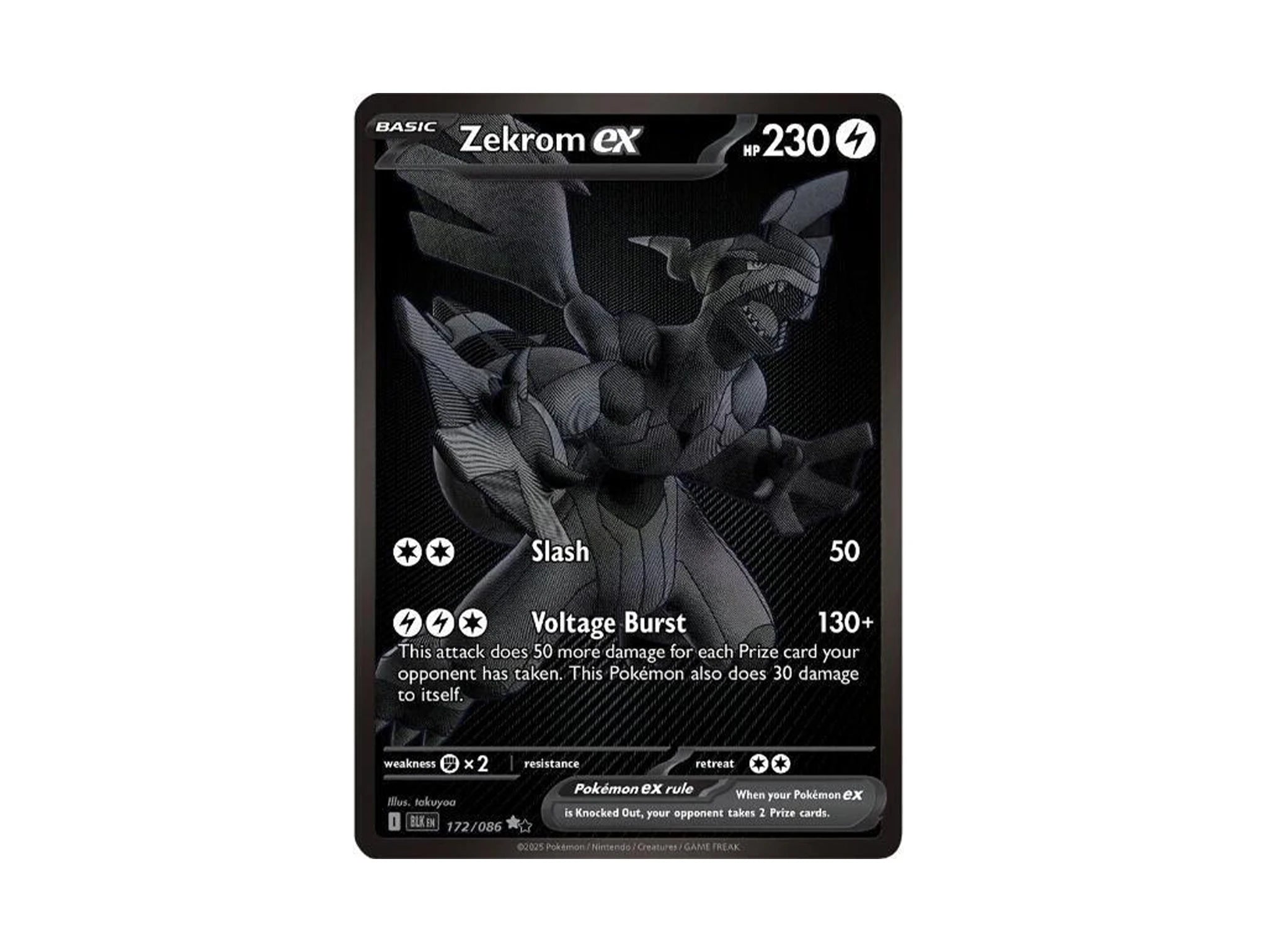 Zekrom ex - 172/086 - EN: Black Bolt (BLK) - Pokémon TCG 