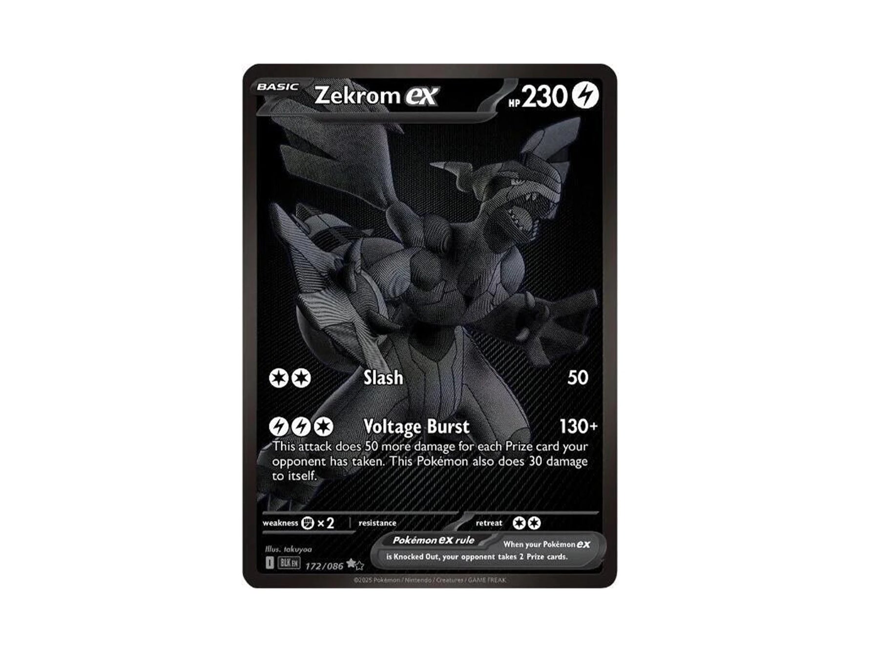 Zekrom ex - 172/086 - EN: Black Bolt (BLK) - Pokémon TCG 